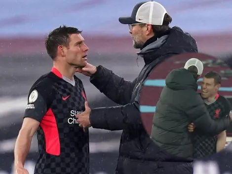 Notable: Milner le para el carro a Klopp y terminan abrazados