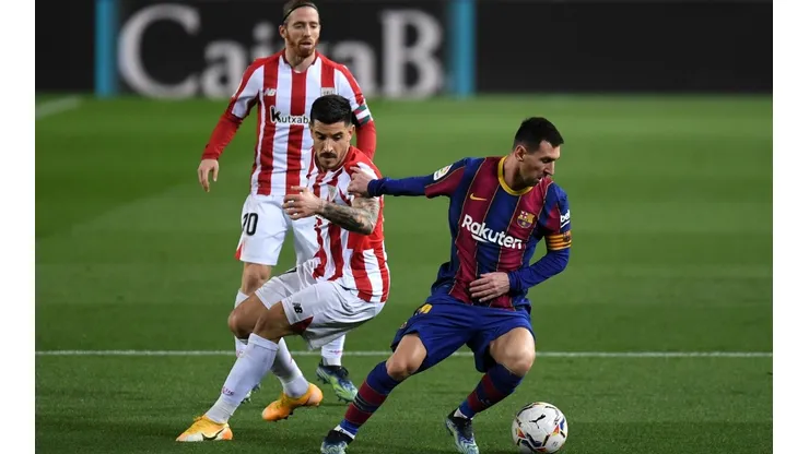 Lionel Messi destacó en el encuentro entre Barcelona y Athletic de Bilbao.