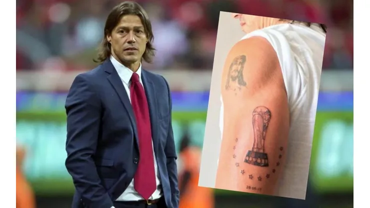 Almeyda y el tatuaje del título ganado con las Chivas.