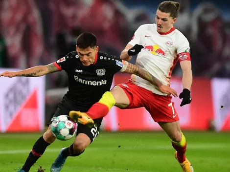 Charles Aránguiz sufre con Leverkusen en su visita a RB Leipzig