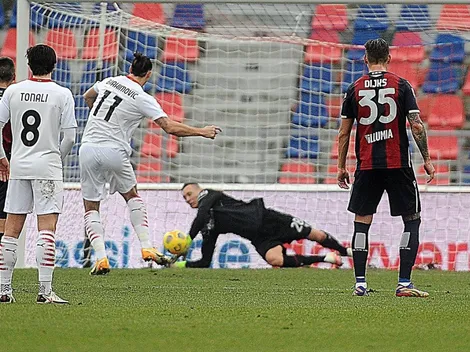 Triunfo del puntero AC Milan contra Bologna: Zlatan se pierde un penal