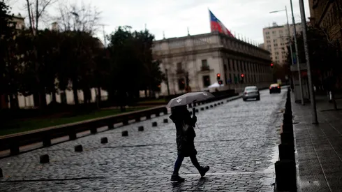 Lluvia en Santiago.
