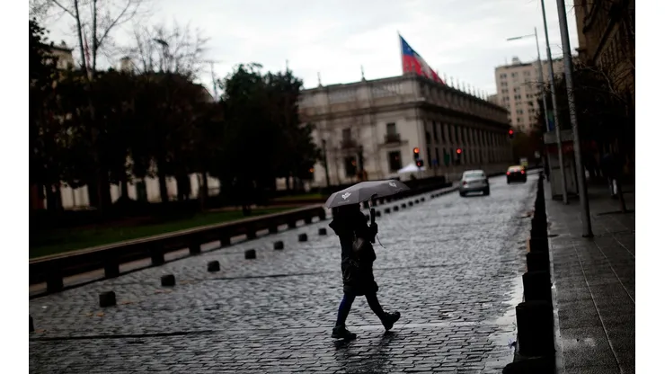 Lluvia en Santiago.