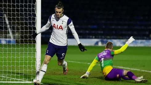 Gareth Bale celebra el primer gol del Tottenham