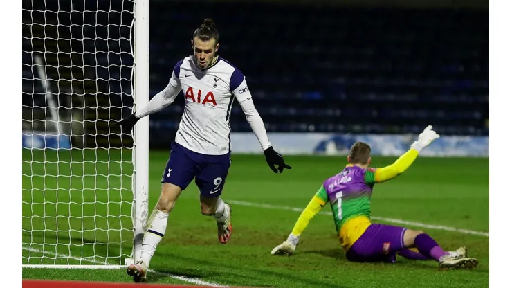 Gareth Bale celebra el primer gol del Tottenham