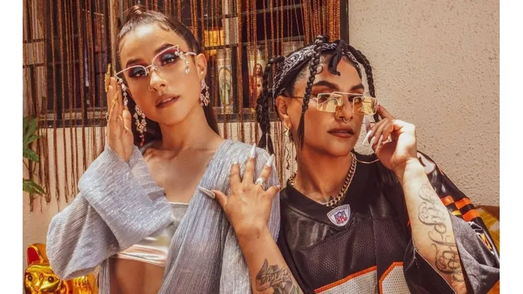 Flor de Rap y Denise Rosenthal en la portada del sencillo "Bailalo Mujer".