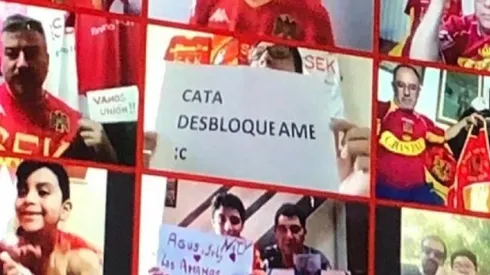 El cartel con el que el hincha de Unión Española se hizo famoso en redes sociales, por su petición en TNT Sports.