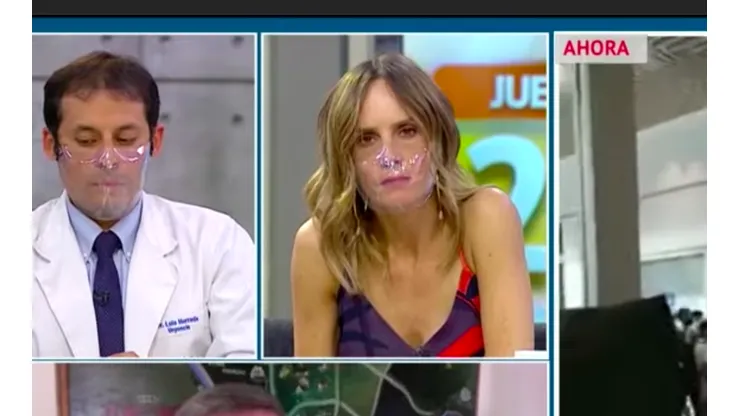 Diana Bolocco sólo con su mirada acusó el golpe de la crítica que le hizo el doctor al aire en "Mucho Gusto".