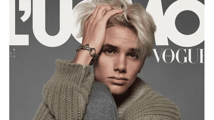 Romeo Beckham en su primera portada como modelo