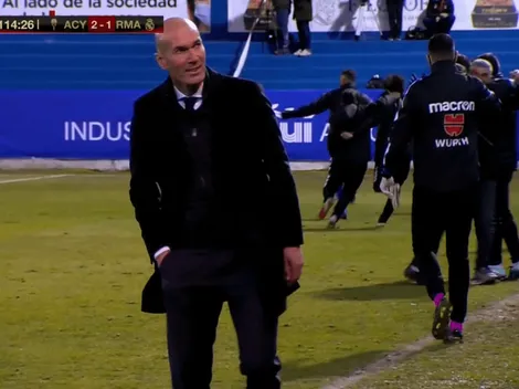 La carita de Zidane tras el Alcoyanazo del Real Madrid