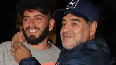 Diego Sinagra Maradona junto a su padre