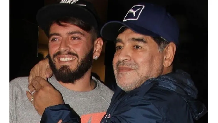 Diego Sinagra Maradona junto a su padre