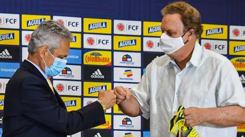 Reinaldo Rueda fue presentado por Colombia este martes.