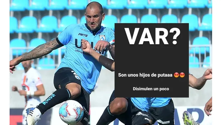 Lucas Aveldaño estalla por penal no cobrado a Iquique contra Antofagasta.