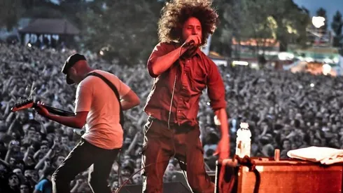 Rage Against The Machine en pleno escenario.