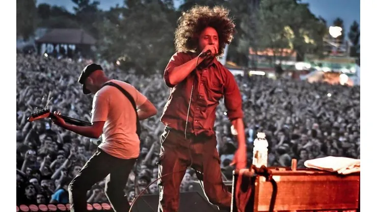 Rage Against The Machine en pleno escenario.