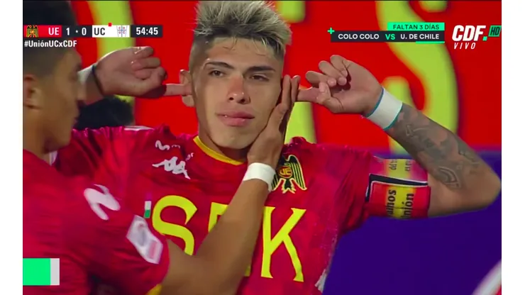 Carlos Palacios puso el 1-0 ante Universidad Católica.