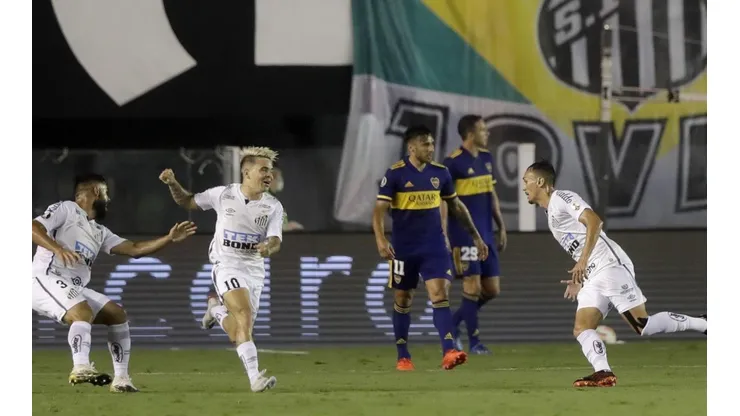 Golazo de Soteldo en la semifinal entre Santos y Boca Juniors.