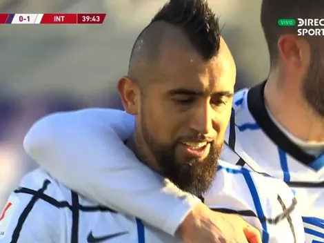 Vidal no falla desde los doce pasos y anota su primer gol en el Inter