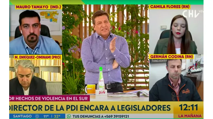 Julio César Rodríguez frente a frente con la diputada Camila Flores en "Contigo en la Mañana".