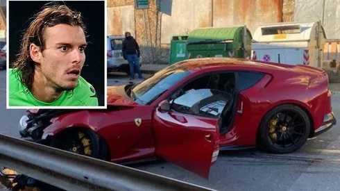 Federico Marchetti no podía creer cómo había quedado su auto