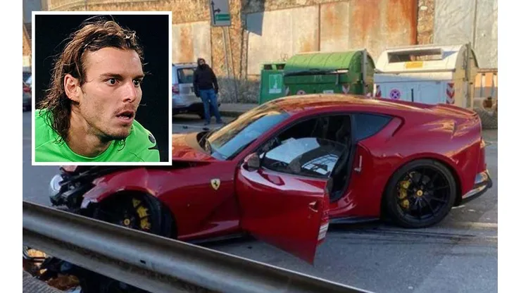 Federico Marchetti no podía creer cómo había quedado su auto