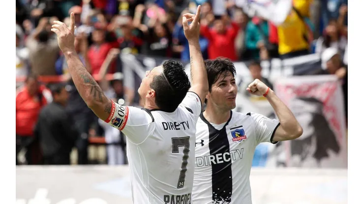 Esteban Paredes junto a Jaime Valdés en Colo Colo