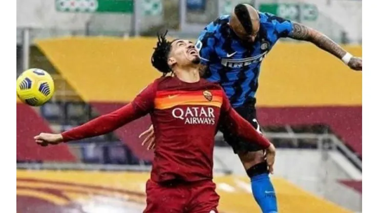 Vidal fue titular y jugó hasta el minuto 82', en el empate del Inter y Roma.