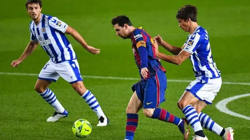 Lionel Messi anotó doblete en la última fecha frente al Granada.