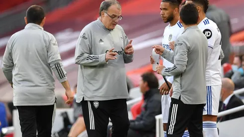 Marcelo Bielsa junto a Rodrigo Moreno