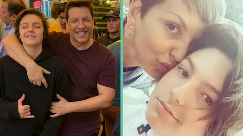 Joaquín, AKA Junior, junto a sus padres Julio César Rodríguez y Fran García-Huidobro.