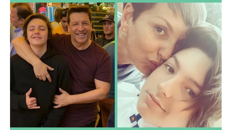 Joaquín, AKA Junior, junto a sus padres Julio César Rodríguez y Fran García-Huidobro.