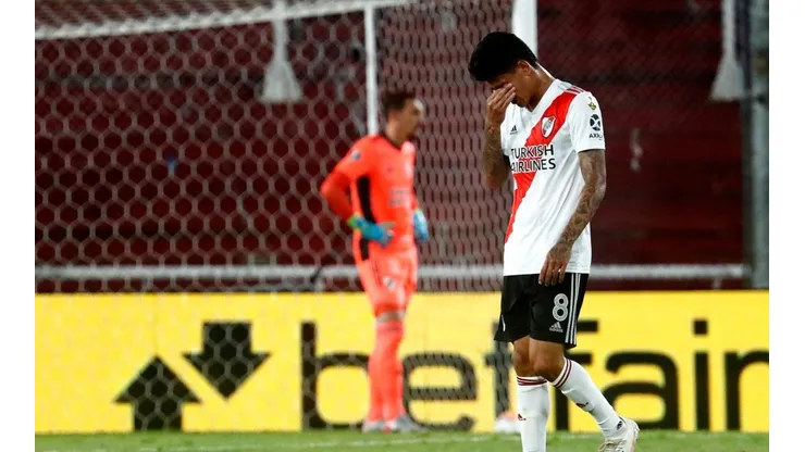 Jorge Carrascal fue expulsado en un momento complicado para River Plate.