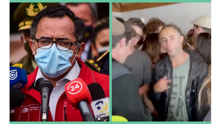 El intendente Jorge Martínez y una escena de las fiestas en Cachagua.