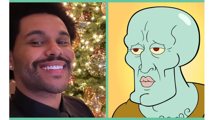 The Weeknd junto al "Calamardo" guapo.