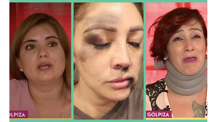 Las supuestas agresoras de Carolina Molina "La Rancherita", Nataly Rivas y Astrid Rozas.