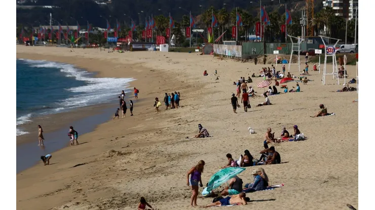 Veraneantes en Viña del Mar
