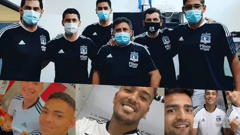 Jugadores y cuerpo técnico lucen la nueva ropa de Colo Colo