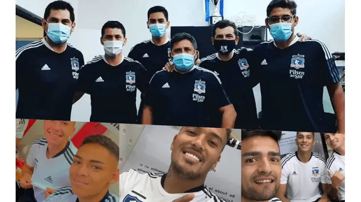 Jugadores y cuerpo técnico lucen la nueva ropa de Colo Colo