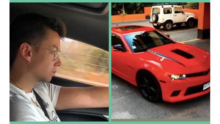 Nano Calderón conduciendo el Chevrolet Camaro.