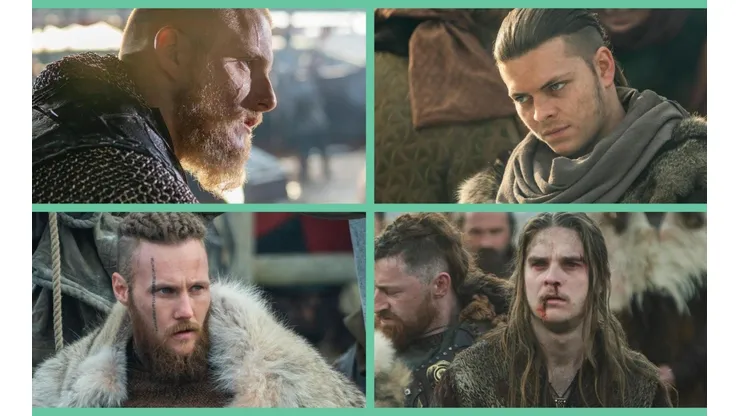 Los cuatro hijos de Ragnar Lothbrok en "Vikings".