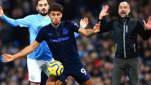 Josep Guardiola reclama falta en un Everton - Manchester City