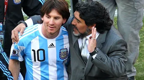 Messi fue dirigido por Maradona en la selección argentina.