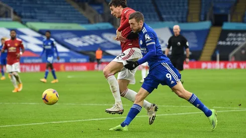 Vardy le amargó la fiesta al Manchester United