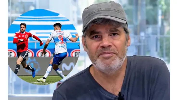 Juan Cristóbal Guarello se la juega por un gol de Zampedri para la UC en el clásico contra la U.