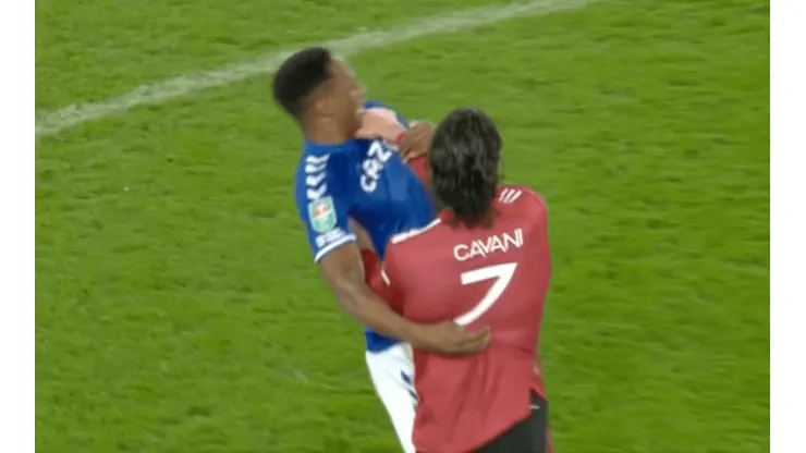 Edinson Cavani fue protagonista en Manchester United frente a Everton por la Copa de la Liga.
