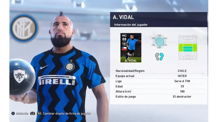 Arturo Vidal con una carta especial en PES 2021