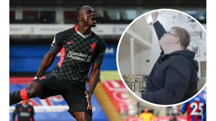 Sadio Mané y su grito de gol ante el Crystal Palace