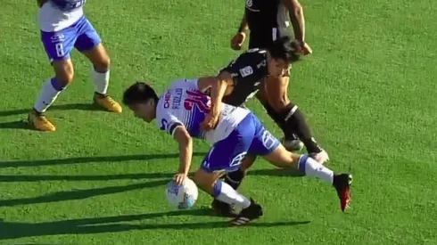 La mano de Rebolledo que Colo Colo reclamó como penal.