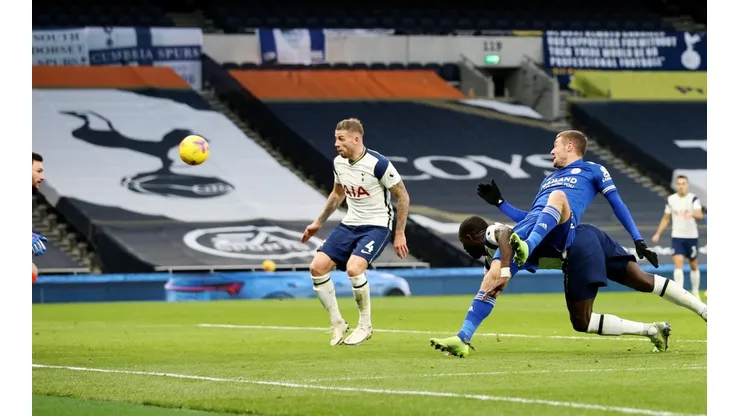 Vardy fue la gran figura del Leicester ante el Tottenham